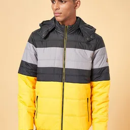 Urban Ranger by pantaloons Colourblocked Hooded Padded Jacket-picture-31