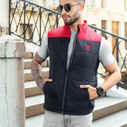 U.S. Polo Assn. Men Navy Blue Red Colourblocked Padded Jacket-image-88