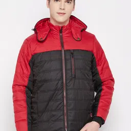 Duke Men Colourblocked Hooded Puffer Jacket-37