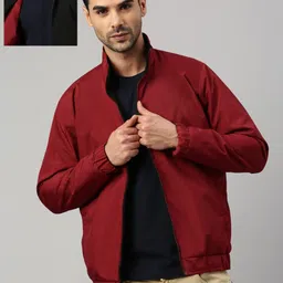 VOXATI Men Colourblocked Sporty Jacket-48