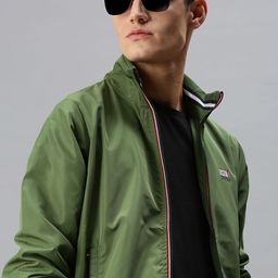 SHOWOFF Men Green Bomber Jacket-image-6