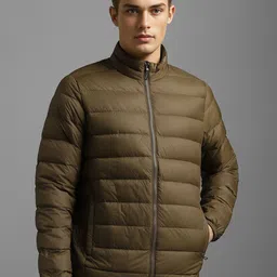 Louis Philippe Sport Men Puffer Stand Collar Cotton Casual Jacket-18