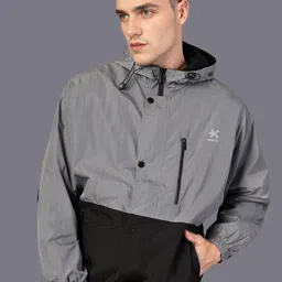 HRX by Hrithik Roshan Men Hooded Colourblocked Casual Windcheater Sporty Jacket-49