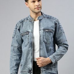 VOXATI Men Washed Denim Jacket-22