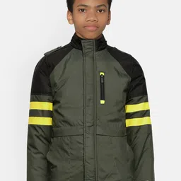 Pepe Jeans Boys Olive Green & Black BENJY IP Lightweight Padded Jacket-picture-37