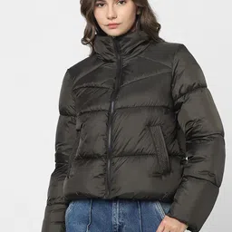 Vero Moda Mock Collar Lightweight Puffer Jacket-12