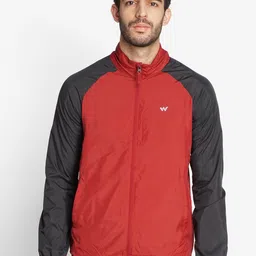 Wildcraft Men Red Black Colourblocked Lightweight Sporty Jacket-25