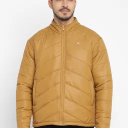 HRX by Hrithik Roshan Khaki-Coloured Mock Collar Padded Jacket-picture-45