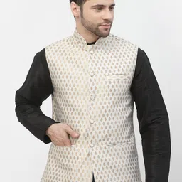 Badoliya & Sons Men Woven Design Nehru Jacket-picture-40