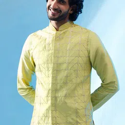 KISAH Woven Design Nehru Jacket-4