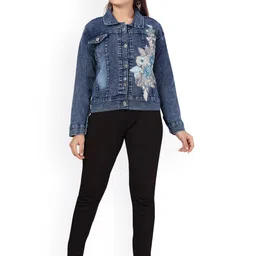 BAESD Girls Embroidered Lightweight Cotton Denim Jacket-image-13