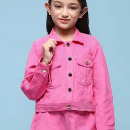Biba Girls Washed Longline Denim Jacket-image-3