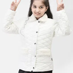 Crimsoune Club Girls Spread Collar Quilted Jacket-image-51