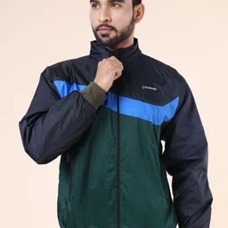 Dollar Men Colourblock Light Weight Windcheater with UV Protection and Pockets-picture-31