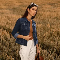 Roadster Women Blue Solid Denim Jacket-picture-11