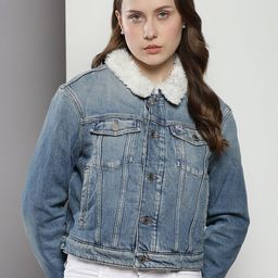 Tommy Hilfiger Spread Collar Crop Denim Jacket-picture-21