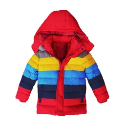 AD & AV Boys Red Colourblocked Water Resistant Longline Puffer Jacket-image-23