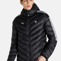 PUMA Motorsport Men Black Solid BMW M T7 EcoLite Puffer Motorsports Jacket-image-50