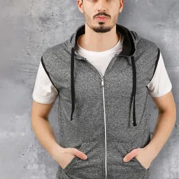 fanideaz Hooded Sleeveless Bomber Jacket-picture-33