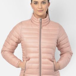 Woodland Women Nude Coloured Water Resistant Puffer Jacket-image-52