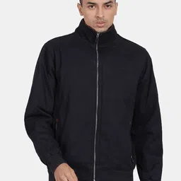 t-base Men Solid Cotton Bomber Jacket-image-27