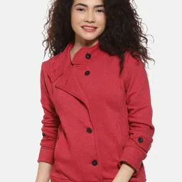 Campus Sutra Women Maroon Tailored Jacket-picture-25
