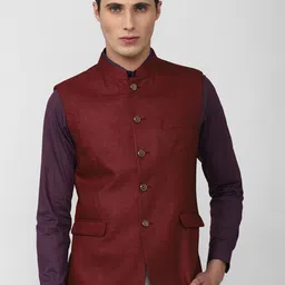 Van Heusen Men Woven Design Nehru Jackets-picture-4