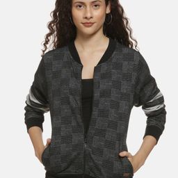 Campus Sutra Checked Windcheater Bomber Jacket-22