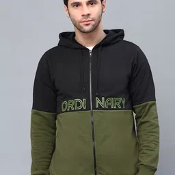 Rigo Colourblocked Hooded Fleece Bomber Jacket-24