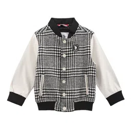 U.S. Polo Assn. Kids Boys Geometric Printed Mock Collar Bomber Jacket-image-86