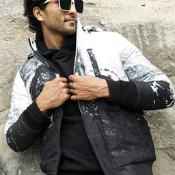 Campus Sutra Black Windcheater Puffer Jacket-picture-57