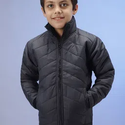 Instafab Boys Mock Collar Windcheater Nylon Padded Jacket-54
