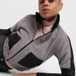 Campus Sutra Checked Windcheater Outdoor Bomber Jacket-image-59