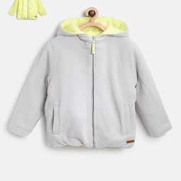 Cherry Crumble Kids Yellow Reversible Bomber Jacket-image-12