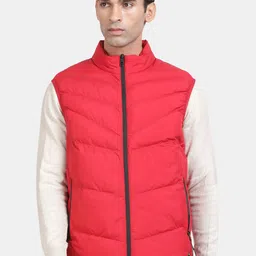 t-base Mock Collar Sleeveless Zip Detail Insulator Puffer Jacket-15