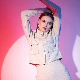 STREET 9 Stand Collar Crop Quilted Jacket-image-74