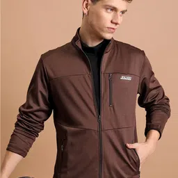 HIGHLANDER Brown Mock Collar Sporty Jacket-picture-21