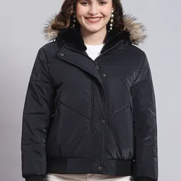 Monte Carlo Hooded Faux Fur Trim Lightweight Padded Jacket-26