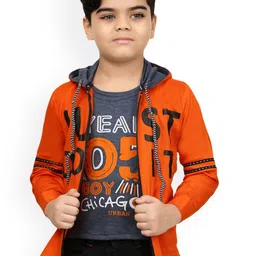 BAESD Boys Typography Printed Hooded Lightweight Bomber Jacket-32