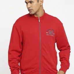 Basics Mock Collar Embroidered Bomber Jacket-image-82