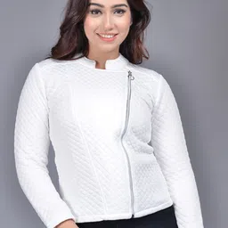 ROOPWATI FASHION Women Fleece Lightweight Crop Biker Jacket-picture-2