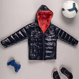 Purple United Kids Boys Quilted Jacket-image-93