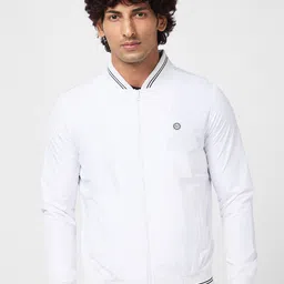 SPYKAR Mock Collar Varsity Jacket-image-10
