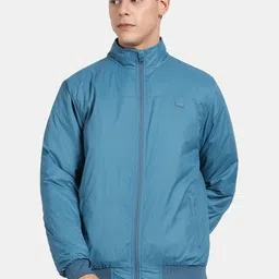 t-base Men Blue Bomber Jacket-image-43