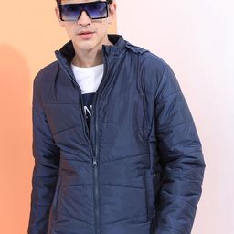 HIGHLANDER Men Navy Blue Padded Jacket-picture-12
