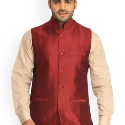 Exotic India Woven Nehru Jacket-image-30