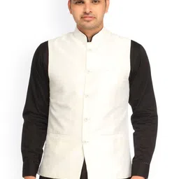 Exotic India Woven Nehru Jacket-image-29
