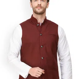 Exotic India Woven Nehru Jacket-picture-17