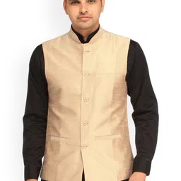 Exotic India Woven Nehru Jacket-image-80