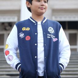 Nap Chief Unisex Kids Typography Varsity Jacket-53